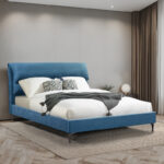 Double bed Aryna fabric in petrol color 160x200cm - Слика 2
