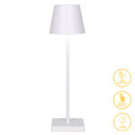 Brave LED ламба за на допир, бела, со големина на полнење D10x35 см