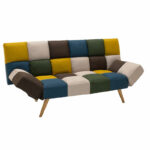 Sofa-bed 3-seater Freddo II with colorful fabric 182x81x84cm - Слика 2