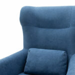 Armchair Rimbo fabric in blue color 66x81x102cm - Image 5