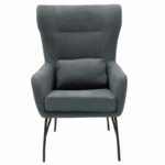 Armchair Rimbo fabric in grey color 66x81x102cm - Слика 4