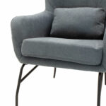 Armchair Rimbo fabric in grey color 66x81x102cm - Слика 6