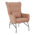 Armchair Rimbo rotten apple velvet fabric-black leg 66x81x102cm