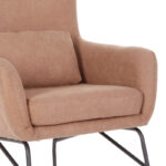 Armchair Rimbo rotten apple velvet fabric-black leg 66x81x102cm - Image 4