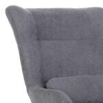 Armchair Rimbo light grey velvet fabric-metal black leg 66x81x102cm - Image 3