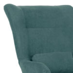 Armchair Rimbo green velvet fabric-black metal  leg 66x81x102cm - Image 3
