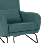 Armchair Rimbo green velvet fabric-black metal  leg 66x81x102cm - Image 4