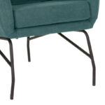 Armchair Rimbo green velvet fabric-black metal  leg 66x81x102cm - Image 5