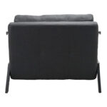 Armchair-bed Fancy fabric in anthracite shade and black metal leg 95x98x70cm - Слика 6