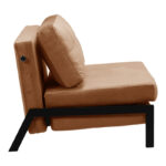 Armchair-bed Fancy velvet in rotten apple shade and black metal leg 95x98x70cm - Слика 4