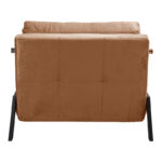 Armchair-bed Fancy velvet in rotten apple shade and black metal leg 95x98x70cm - Слика 6