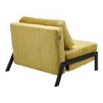 Armchair-bed Fancy velvet in yellow shade and black metal leg 95x98x70cm - Слика 2