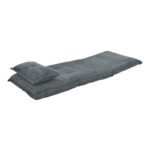 Armchair-bed Vendy velvet in dark grey color 90x83x68cm - Image 5