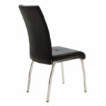 Ariadne PU chair in black shade black-chrome leg 43x63x96cm - Слика 2