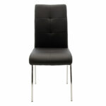 Ariadne PU chair in black shade black-chrome leg 43x63x96cm - Слика 4
