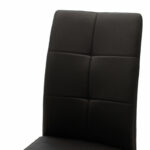 Ariadne PU chair in black shade black-chrome leg 43x63x96cm - Слика 5