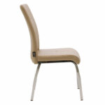 Chair Ariadne PU mocha-chrome leg - Image 3