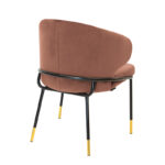 Chair Nalu velvet rotten apple-black golden leg - Image 2