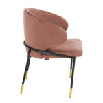 Chair Nalu velvet rotten apple-black golden leg - Image 3