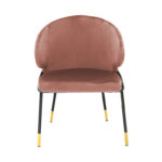 Chair Nalu velvet rotten apple-black golden leg - Image 4