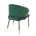 Chair Nalu velvet dark green-black golden leg - Image 2