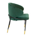 Chair Nalu velvet dark green-black golden leg - Image 3