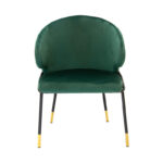 Chair Nalu velvet dark green-black golden leg - Image 4