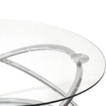 Table Sabin metal-glass 8mm D80x43cm - Слика 2