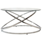 Маса Сабин метал-стакло 8мм Д80x43см