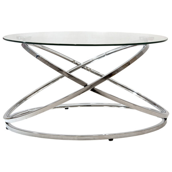 Маса Сабин метал-стакло 8мм Д80x43см