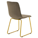 Chair Amalia metal golden with velvet brown - Image 2