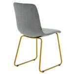 Chair Amalia metal golden with velvet grey - Слика 2