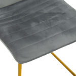 Chair Amalia metal golden with velvet grey - Слика 6