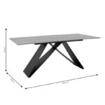 Kitcen table Sabrina sintered stone sonoma-black 180x90 x75cm - Слика 5