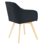 Safira armchair PU fabric black-natural 57x58x84cm - Слика 2