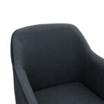 Safira armchair PU fabric black-natural 57x58x84cm - Слика 5