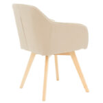 Safira armchair PU fabric beige-natural 57x58x84cm - Слика 2
