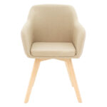Safira armchair PU fabric beige-natural 57x58x84cm - Слика 4