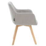 Armchair Nasima fabric grey-natural 57x58x84cm - Слика 3