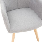 Armchair Nasima fabric grey-natural 57x58x84cm - Слика 6