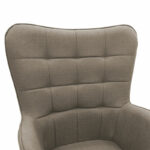 Maddison armchair with footrest-cushion fabric beige-natural 69x74x98cm - Слика 5