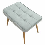 Maddison armchair with footrest-cushion velvet grey-natural 68x72x98cm - Image 6