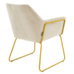 Armchair Mira grey beige-golden 65x69x86cm - Слика 2