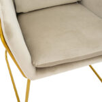 Armchair Mira grey beige-golden 65x69x86cm - Слика 6