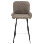 Bar Stool Delicacy metal black legs-fabric antique grey-brown color - Слика 4