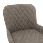 Bar Stool Delicacy metal black legs-fabric antique grey-brown color - Слика 5