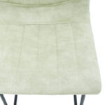 Bar Stool Desirable metal black legs-fabric antique light grey color - Слика 6