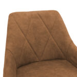 Bar Stool Empower metal black legs-fabric antique brown color - Слика 5