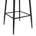 Bar Stool Empower metal black legs-fabric antique brown color - Слика 6
