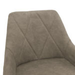 Bar Stool Empower metal black legs-fabric antique grey-brown color - Слика 5